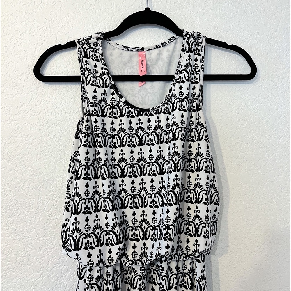 White and Black Maxi Dress